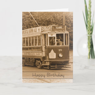 Vintag, Nostalgie, Retro Birthday Card - Alte Stra Karte