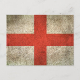 Vintag Not leidende Flagge Englands Postkarte