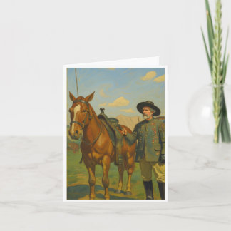 Vintag notecard Buffalo Bill Dankeskarte