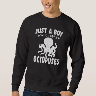 Vintag nur ein Junge, der Kraken-Tier Lieben Sweatshirt