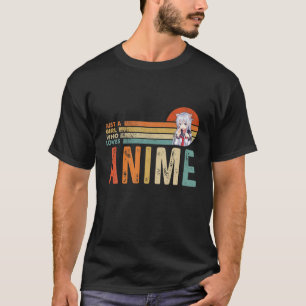 Vintag nur ein Mädchen, das Anime Niedlich Teen Gi T-Shirt