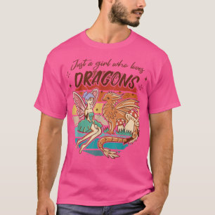 Vintag Nur ein Märchen, das Drachen, Feen Lieben T-Shirt