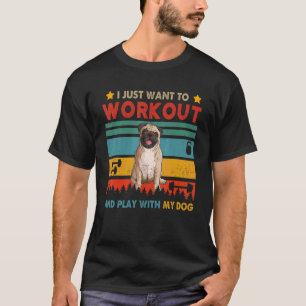 Vintag nur Gewollt, um mit meinem Mops trainieren T-Shirt