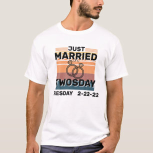 Vintag nur verheiratet am 22. Februar, 22. Februar T-Shirt