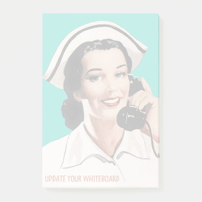 Vintag Nurse Funny Advisor Post-it Klebezettel (Vorderseite)