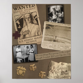 Vintag Nurse Scrapbook Poster