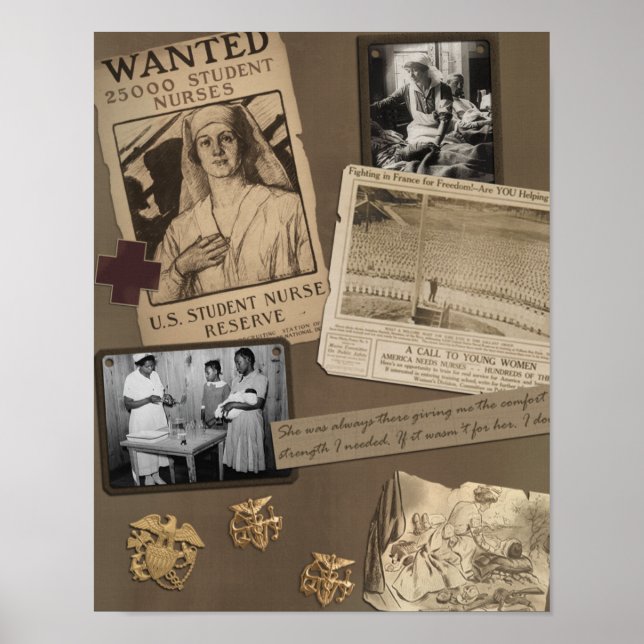 Vintag Nurse Scrapbook Poster (Vorne)