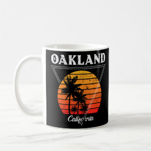 Vintag Oakland California Palm Trees CA Retro Kaffeetasse