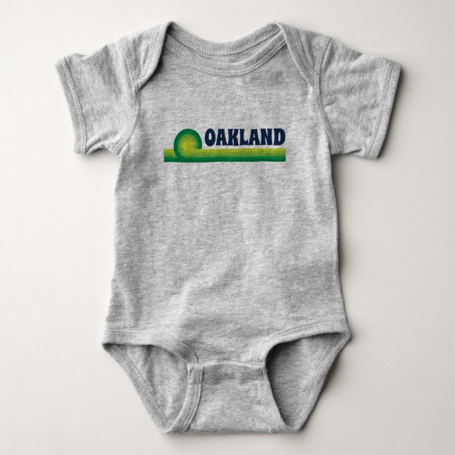 Vintag Oakland Liebe Baby Unisex Baby Strampler (Vorderseite)