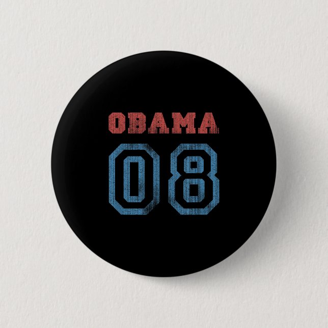 Vintag Obama 08 Button (Vorderseite)