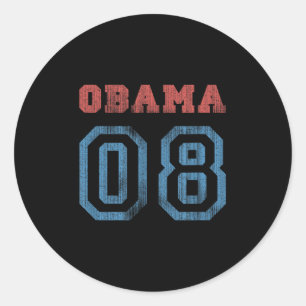 Vintag Obama 08 Runder Aufkleber