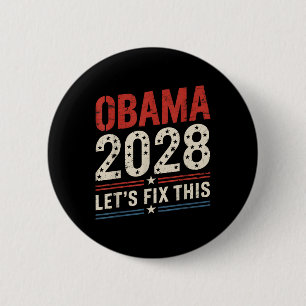 Vintag Obama 2028 Funny Political Patriotic Elect Button
