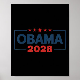Vintag Obama 2028 Funny Political Patriotic Elect Poster
