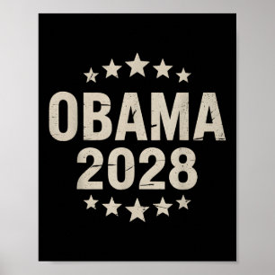 Vintag Obama 2028 Funny Political Patriotic Elect Poster