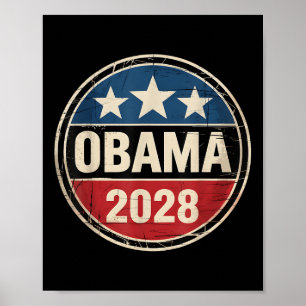 Vintag Obama 2028 Funny Political Patriotic Elect Poster