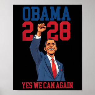 Vintag Obama 2028 Funny Political Patriotic Elect Poster
