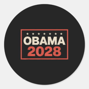 Vintag Obama 2028 Funny Political Patriotic Elect Runder Aufkleber