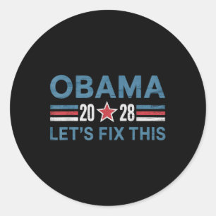 Vintag Obama 2028 Funny Political Patriotic Elect Runder Aufkleber