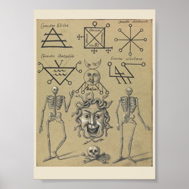 Vintag Occult Symbols Poster (Vorne)