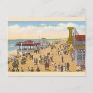 Vintag Ocean City New Jersey Boardwalk Postkarte