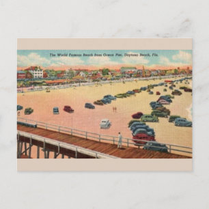 Vintag Ocean Pier Daytona Beach Postkarte
