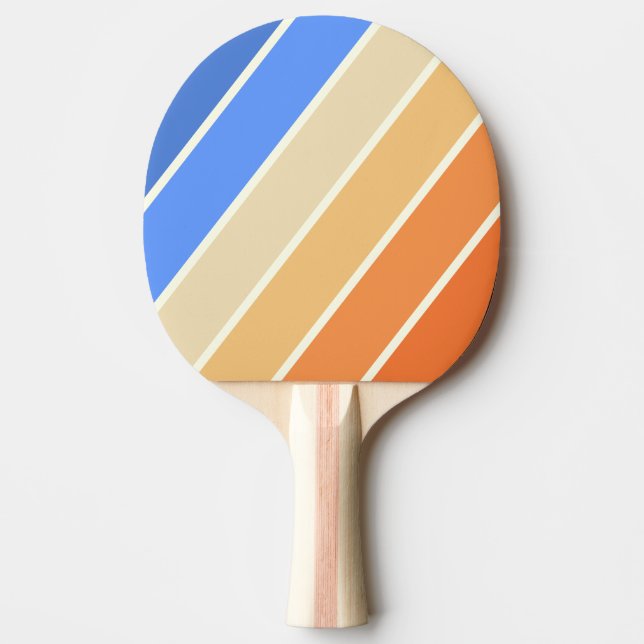 Vintag Ocean Sun Bold Stripes Tischtennis Schläger (Vorderseite)