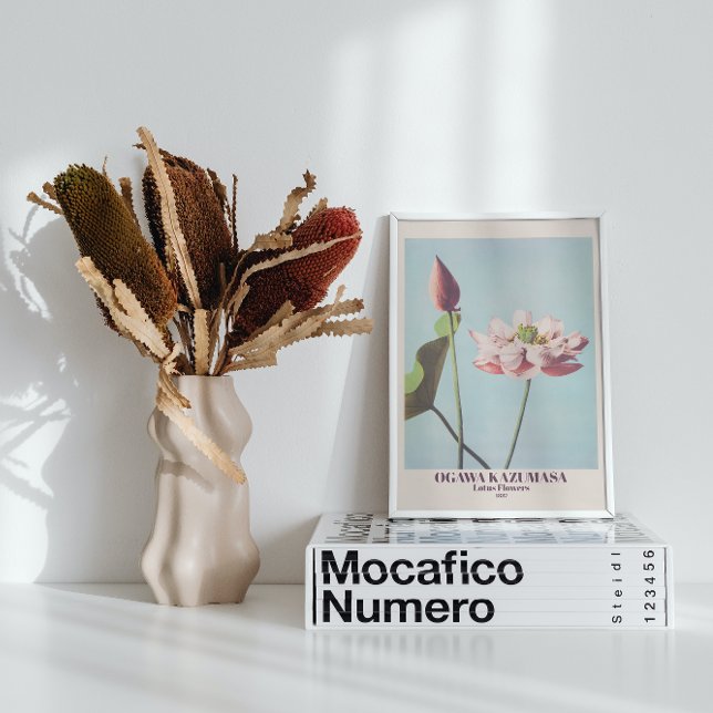 Vintag Ogawa Kazumasa Lotus Blume Foto Poster (Von Creator hochgeladen)