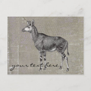 Vintag Okapi Postkarte