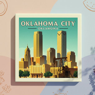 Vintag Oklahoma City Oklahoma Fliese