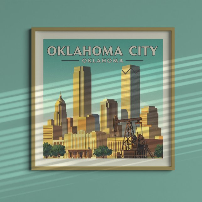 Vintag Oklahoma City Oklahoma Poster (Von Creator hochgeladen)