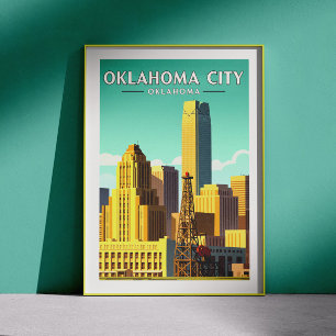 Vintag Oklahoma City Oklahoma Poster