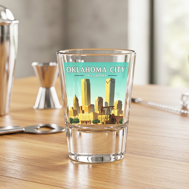 Vintag Oklahoma City Oklahoma Schnapsglas (Von Creator hochgeladen)
