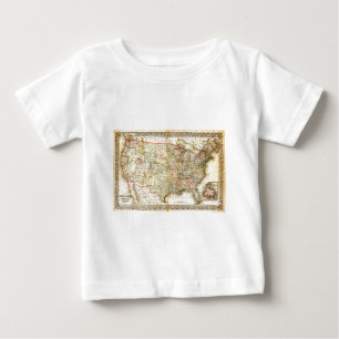 Vintag Old United Staaten USA General Map Baby T-shirt