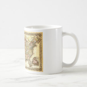 Vintag Old United Staaten USA General Map Tasse