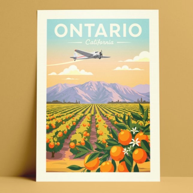Vintag Ontario California Postkarte (Von Creator hochgeladen)