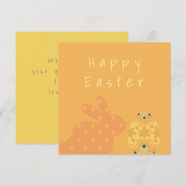 Vintag Orange Abstrakte Bunny Eggs Benutzerdefinie (Vorne/Hinten)