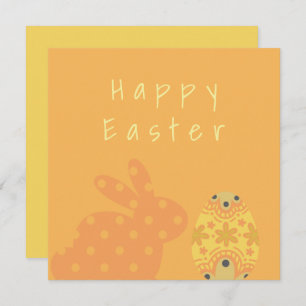 Vintag Orange Abstrakte Bunny Eggs Benutzerdefinie