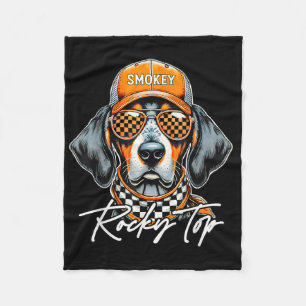 Vintag Orange Blooded Tennessee Dog Lover Rocky T Fleecedecke