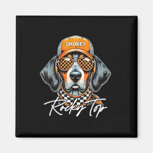 Vintag Orange Blooded Tennessee Dog Lover Rocky T Magnet
