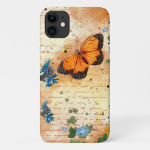 Vintag Orange Butterfly Ephemera Case-Mate iPhone Hülle
