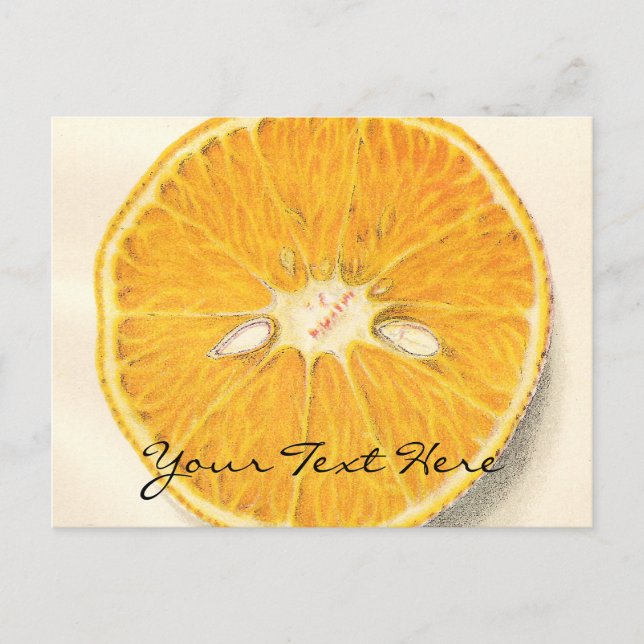 Vintag Orange Postkarte (Vorderseite)