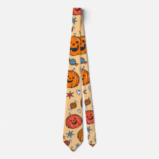 Vintag Orange Pumpkin | Halloween Graphic Krawatte