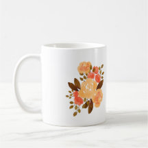Vintag Orange Red Blume Floral