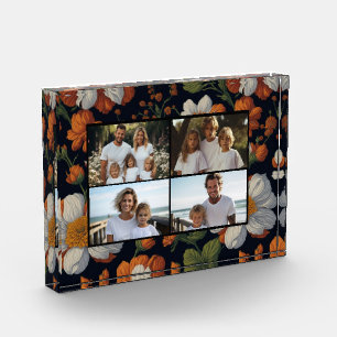 Vintag Orangefarbene, hübsche Retro-Blume 4 Foto