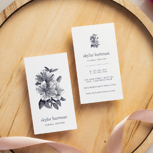 Vintag Orchid   Vertikal Visitenkarte