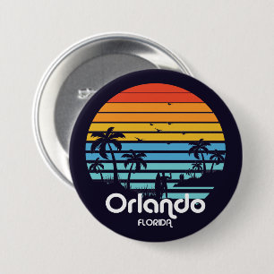 Vintag Orlando Florida Sunset Button
