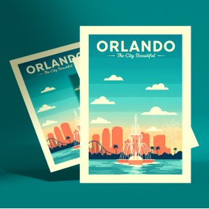 Vintag Orlando Postkarte