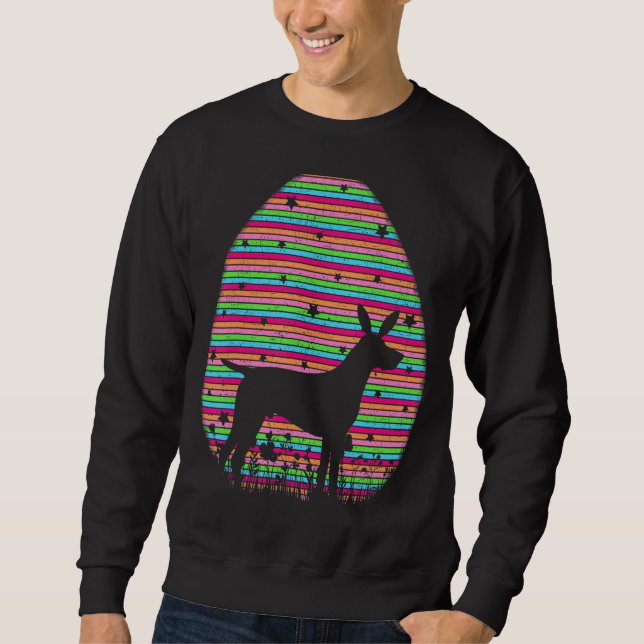 Vintag Ostereier Englisch Pointer Dog Ostersonne Sweatshirt (Vorderseite)