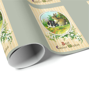 Vintag Osterhase, 1900 Geschenkpapier
