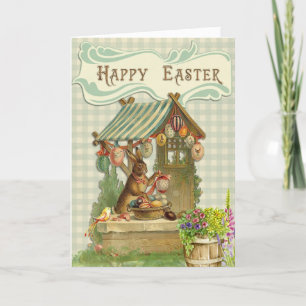 Vintag Osterhase Feiertagskarte